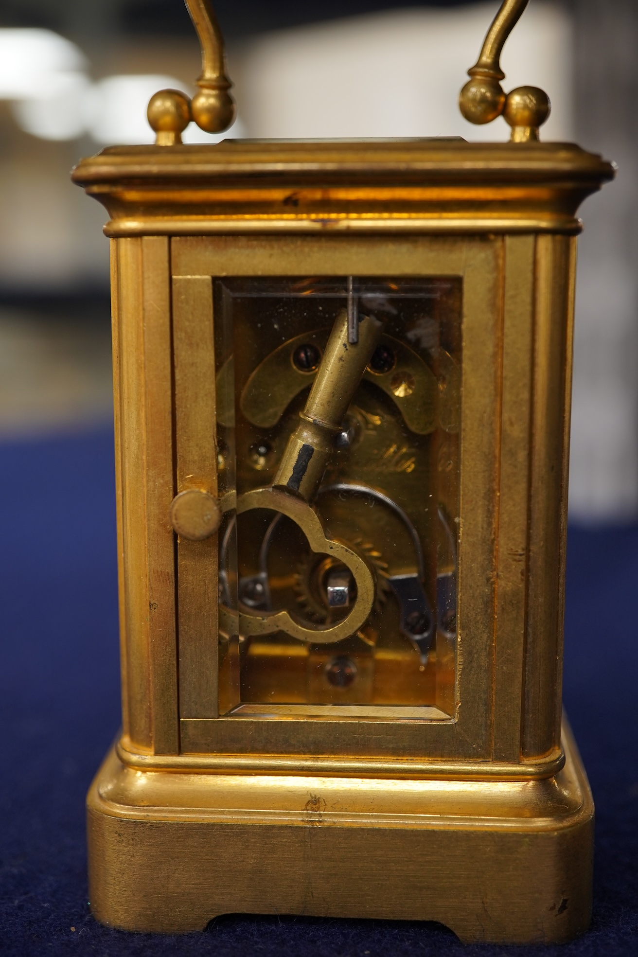 A French Le Roy & Fils cased miniature carriage timepiece, 9.5cm high